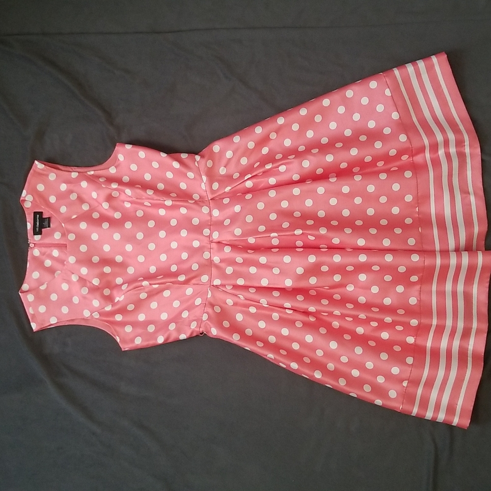 Pink Polka Dot Liz Claiborne Dress Size 8